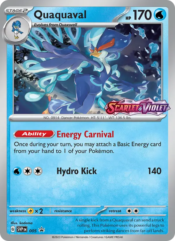 Quaquaval 5 — Scarlet & Violet Black Star Promos 5, Holofoil finish