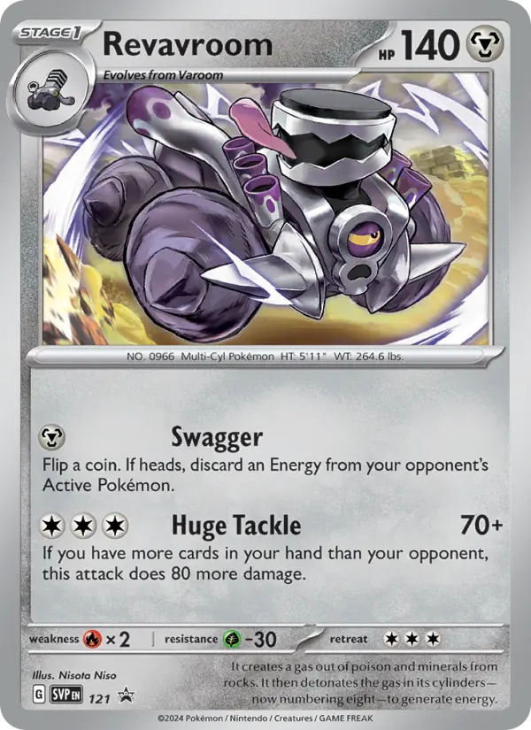Revavroom 121 card from Scarlet & Violet Black Star Promos