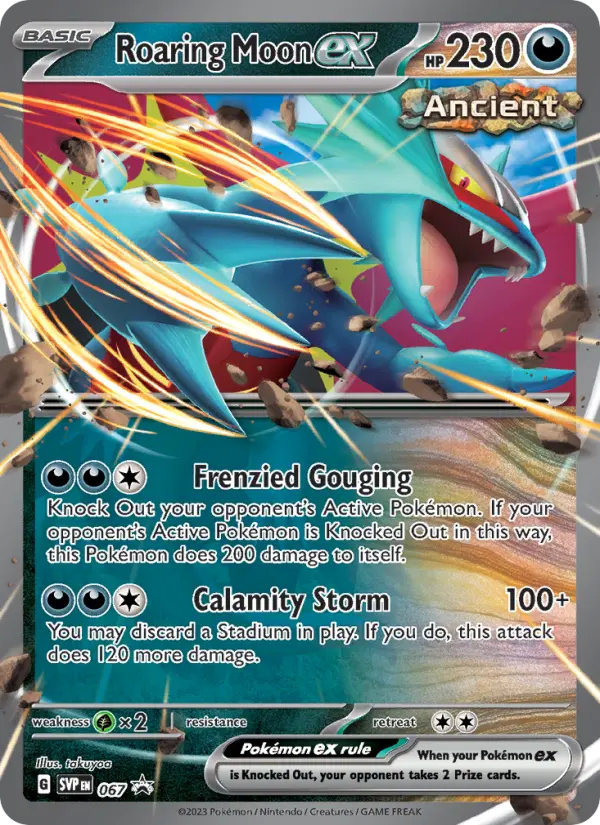 Roaring Moon ex 67 — Scarlet & Violet Black Star Promos 67, Holofoil finish