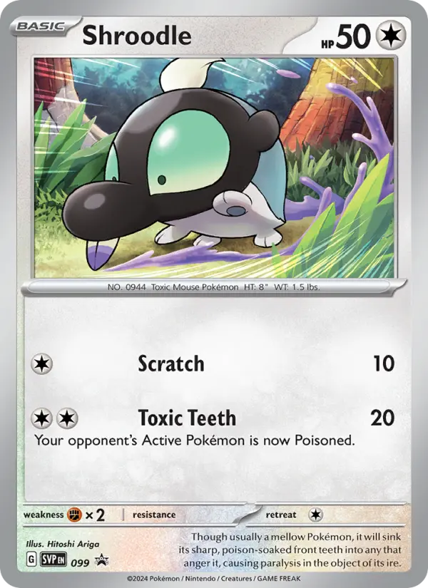 Shroodle 99 card from Scarlet & Violet Black Star Promos