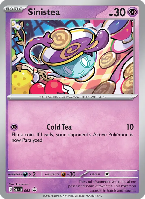 Sinistea 62 — Scarlet & Violet Black Star Promos 62, Holofoil finish