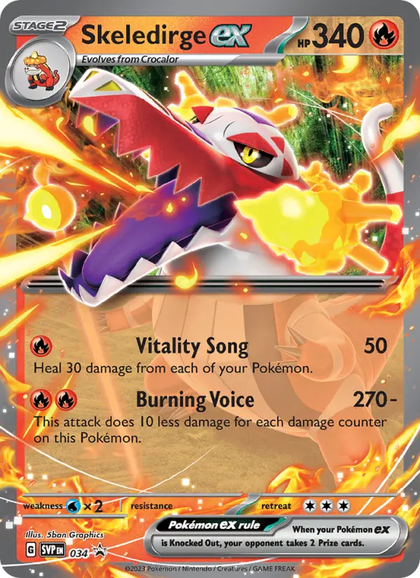 Skeledirge ex 34 — Scarlet & Violet Black Star Promos 34, Holofoil finish