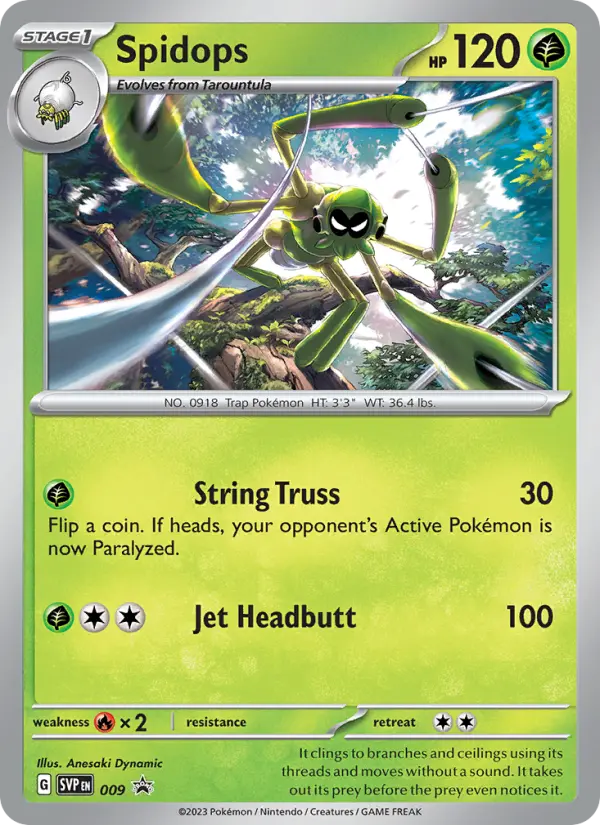 Spidops 9 card from Scarlet & Violet Black Star Promos
