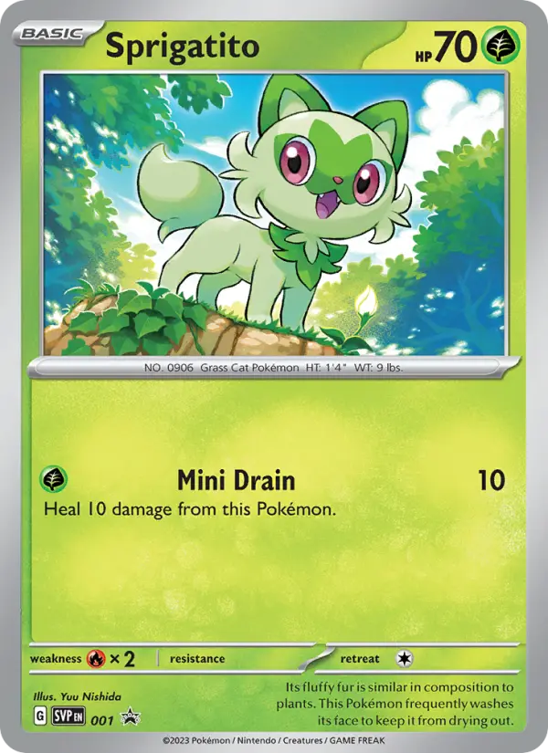 Sprigatito 1 — Scarlet & Violet Black Star Promos 1, Holofoil finish