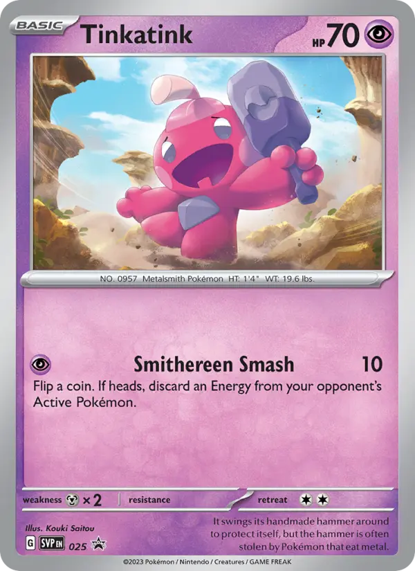 Tinkatink 25 card from Scarlet & Violet Black Star Promos