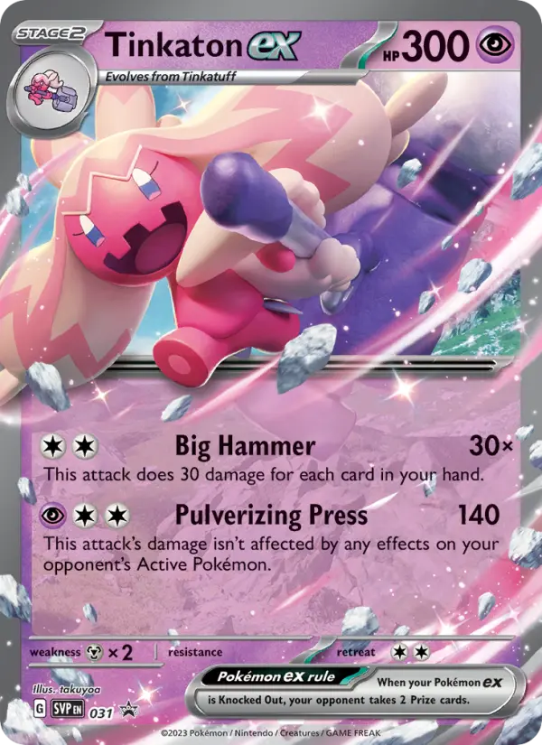Tinkaton ex 31 — Scarlet & Violet Black Star Promos 31, Holofoil finish