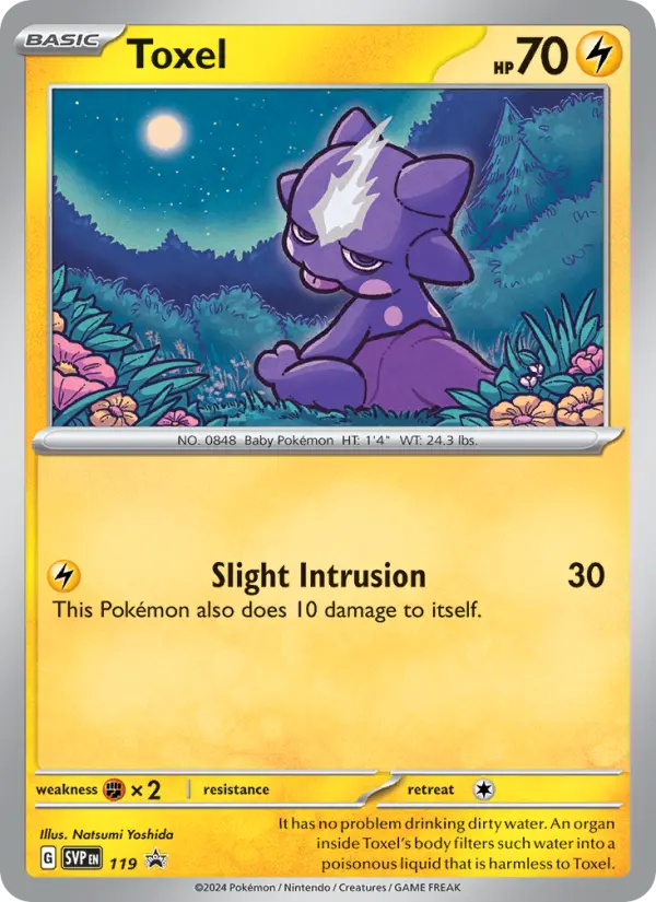 Toxel 119 — Scarlet & Violet Black Star Promos 119, Holofoil finish