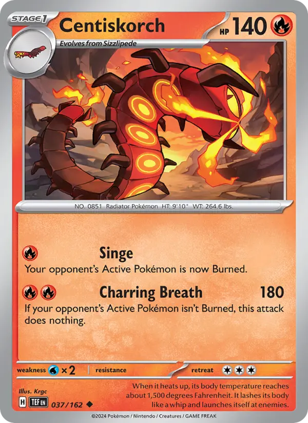 Centiskorch 37 card from Temporal Forces