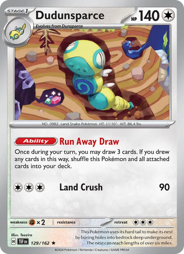 Dudunsparce 129 — Temporal Forces 129, Holofoil finish