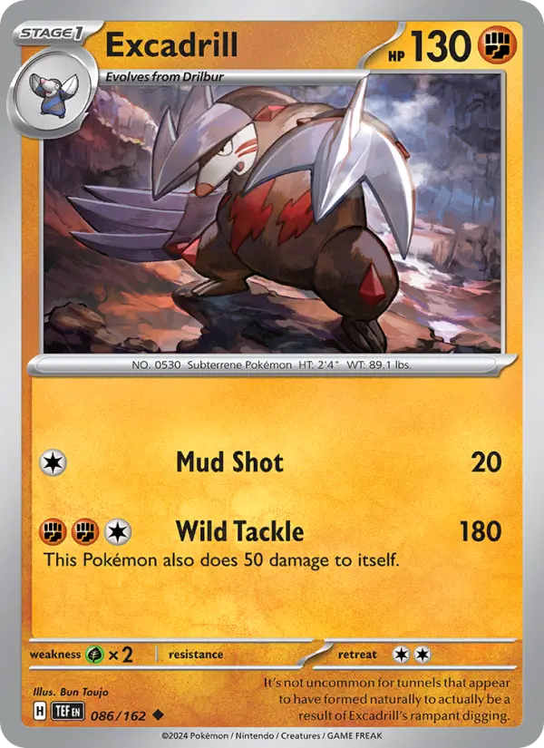 Excadrill 86 card from Temporal Forces