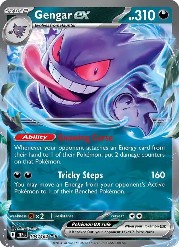 Gengar ex 104 — Temporal Forces 104, Holofoil finish