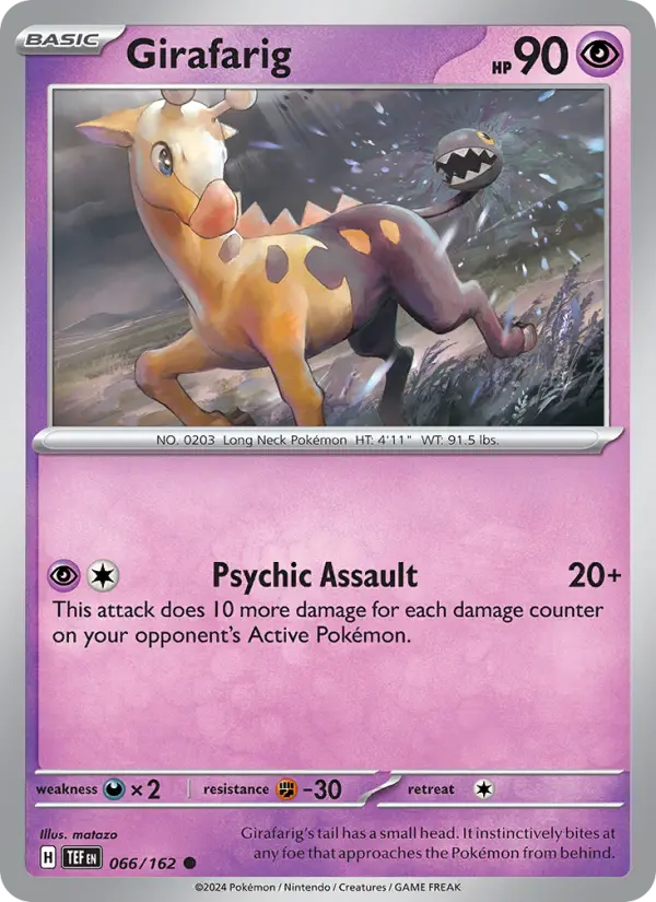 Girafarig 66 card from Temporal Forces