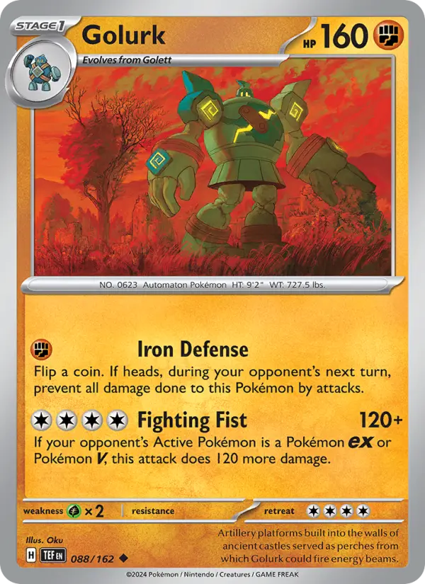 Golurk 88 card from Temporal Forces