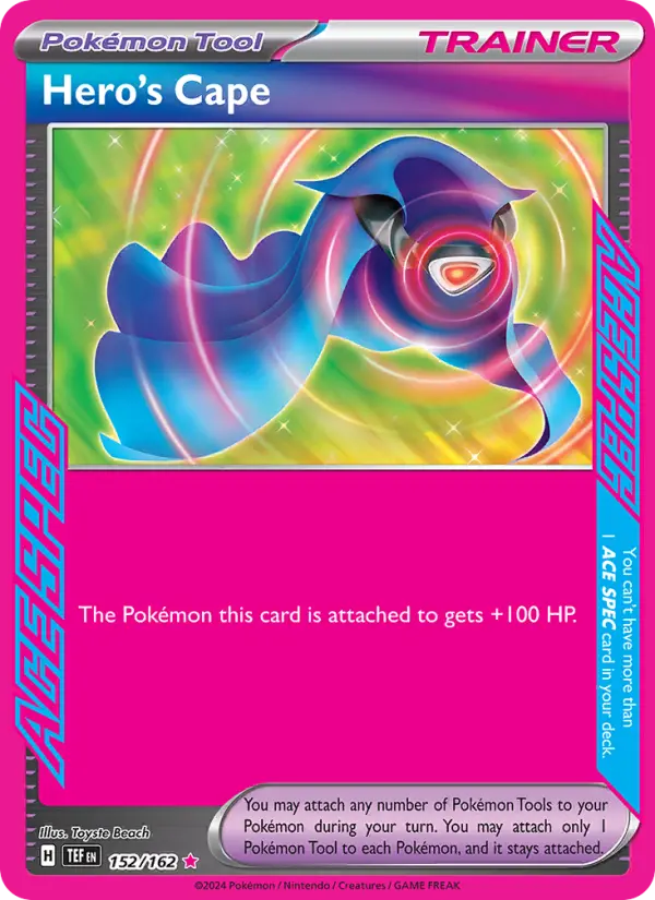Hero's Cape 152 — the most expensive ACE SPEC card