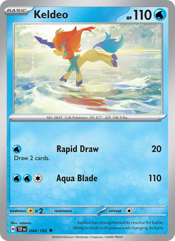 Keldeo 44 card from Temporal Forces