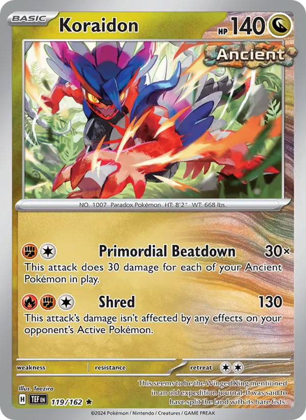 Koraidon 119 — Temporal Forces 119, Holofoil finish