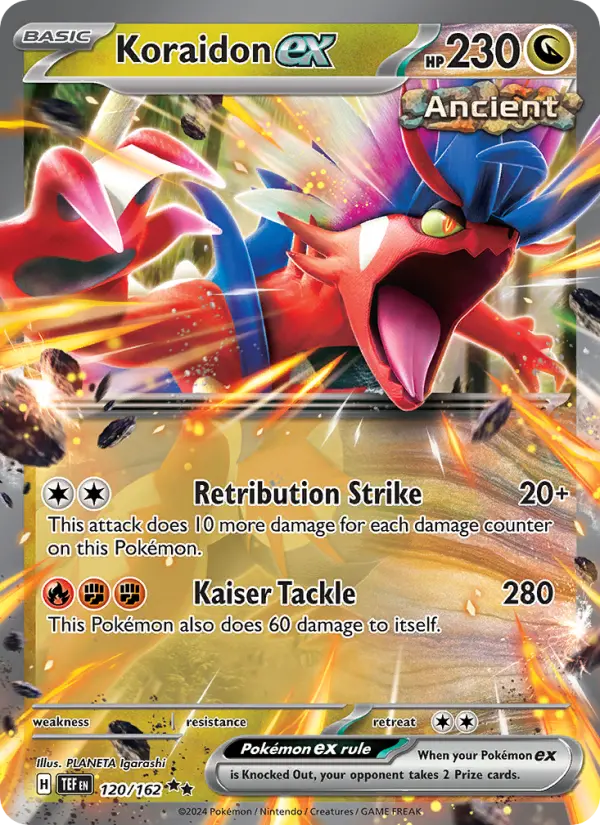 Koraidon ex 120 — Temporal Forces 120, Holofoil finish
