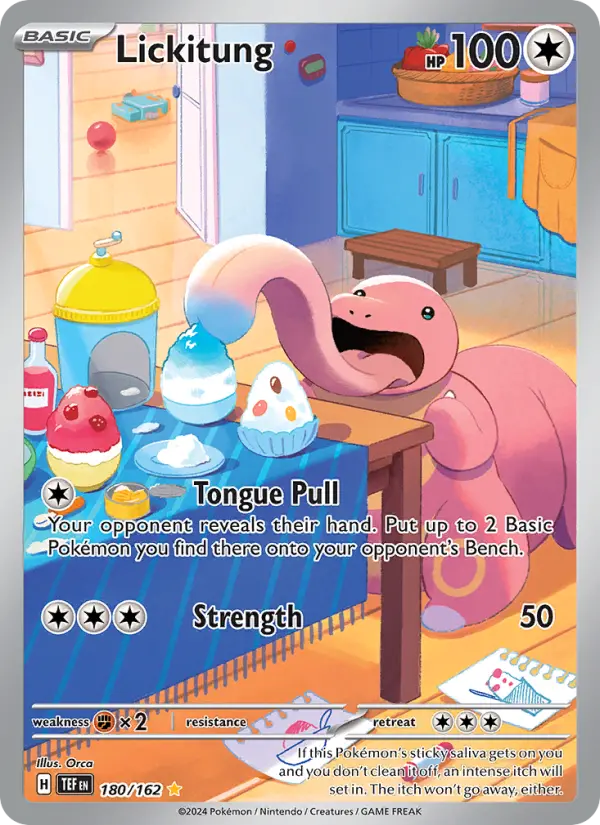 Lickitung 180 card from Temporal Forces