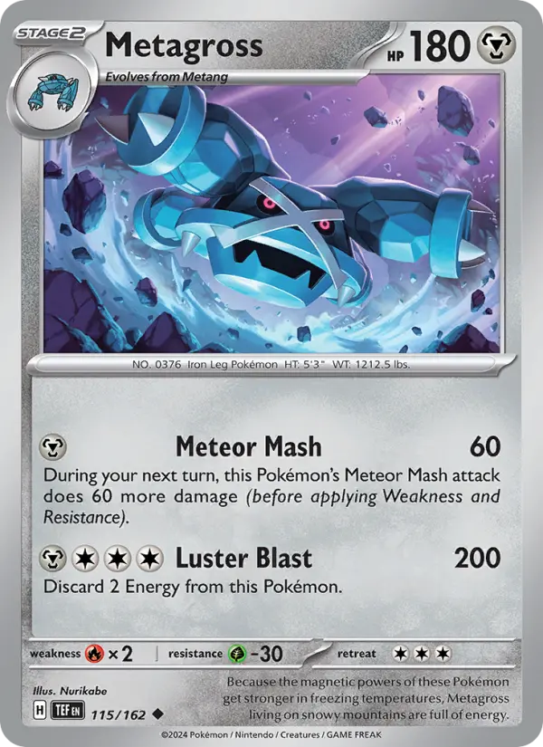 Metagross 115 card from Temporal Forces