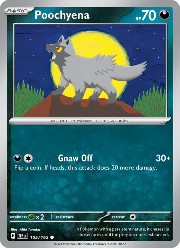Poochyena 105 card from Temporal Forces