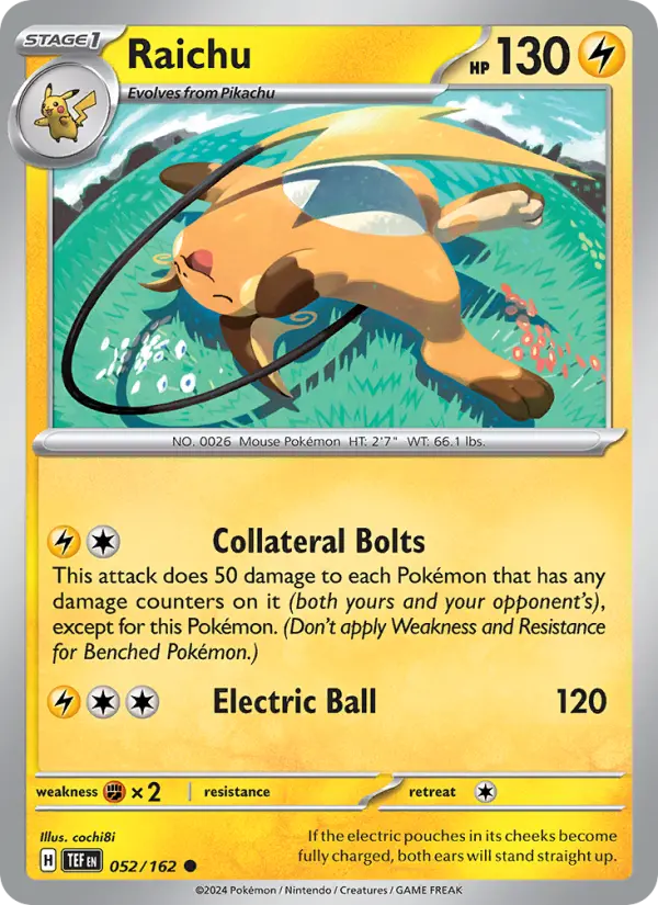 Raichu 52 card from Temporal Forces