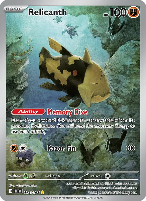 Relicanth 173 card from Temporal Forces
