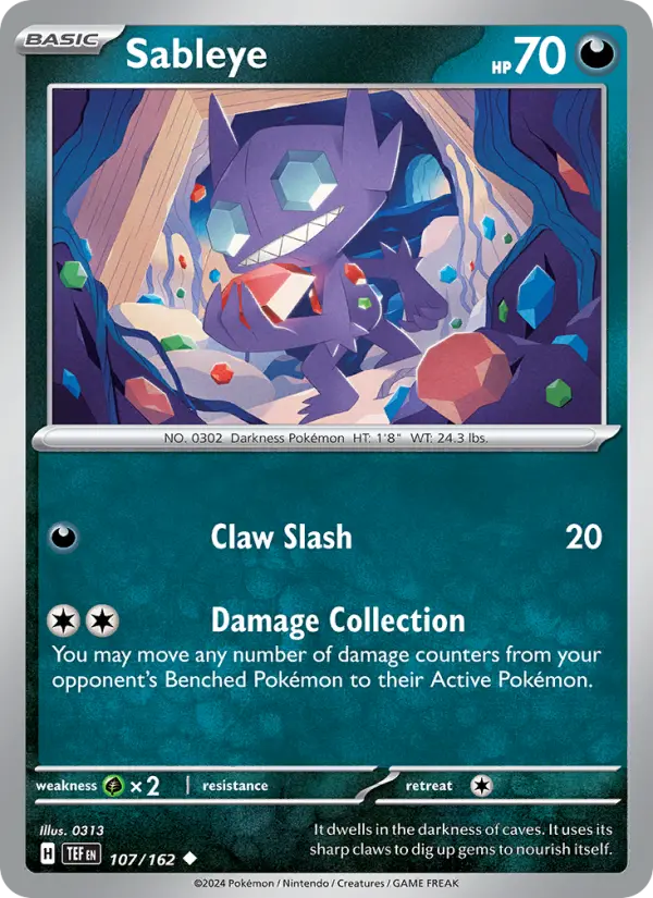Sableye 107 — Temporal Forces 107, Normal finish