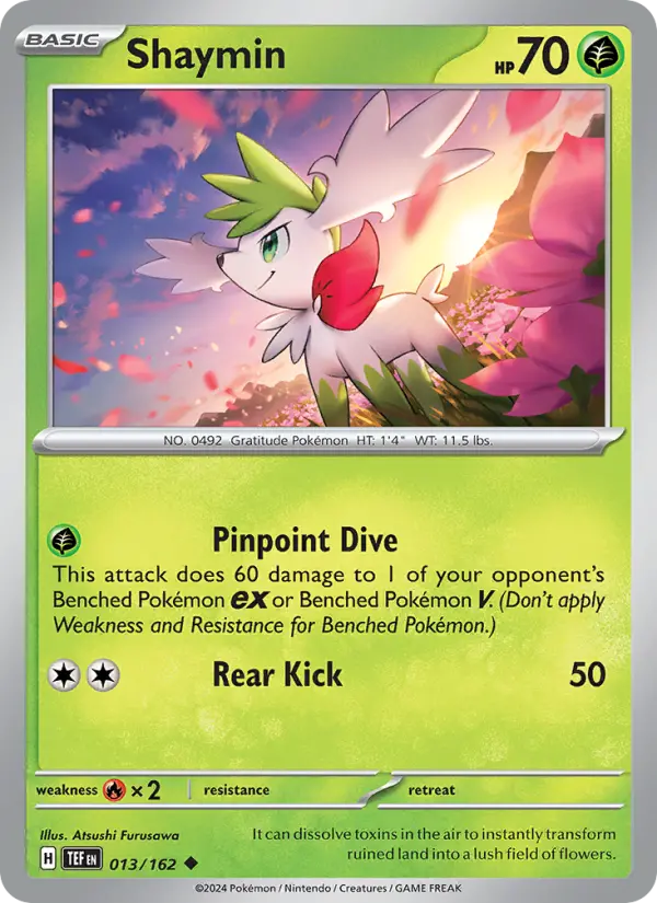 Shaymin 13 card from Temporal Forces