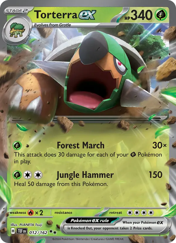Torterra ex 12 — Temporal Forces 12, Holofoil finish