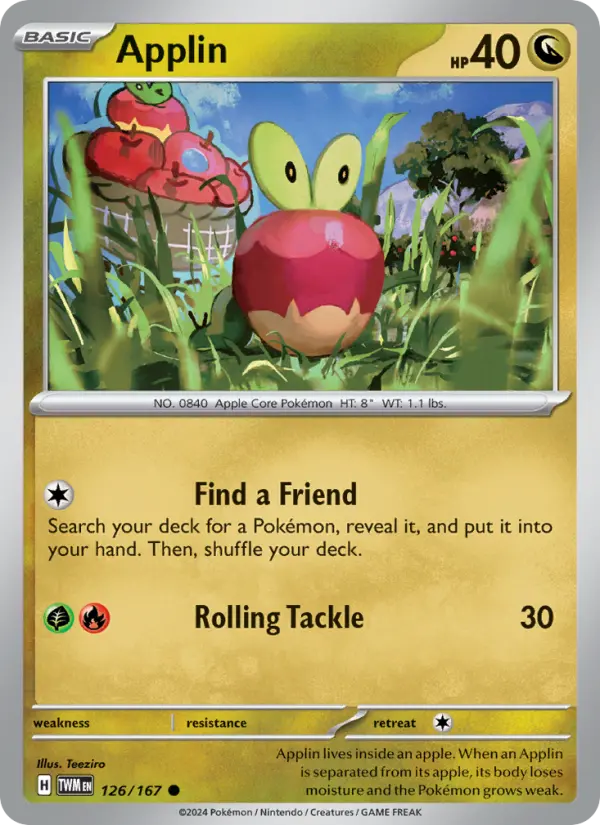 Applin 126 card from Twilight Masquerade