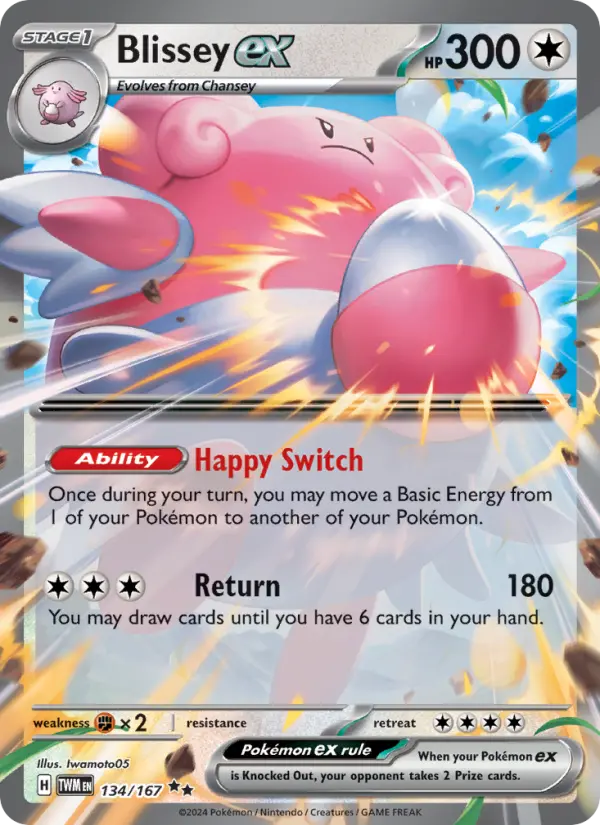 Blissey ex 134 card from Twilight Masquerade