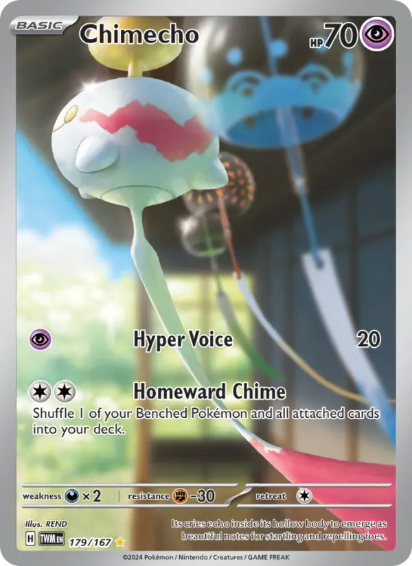 Chimecho 179 — Twilight Masquerade 179, Holofoil finish