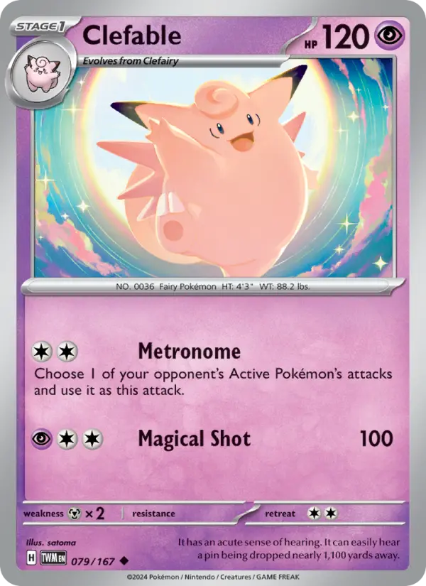 Clefable 79 card from Twilight Masquerade