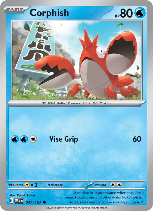 Corphish 47 card from Twilight Masquerade