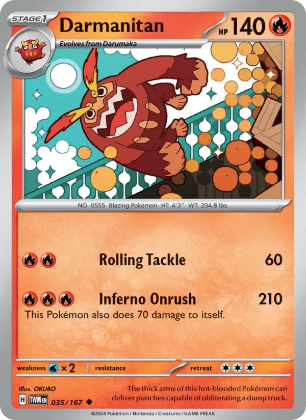 Darmanitan 35 card from Twilight Masquerade