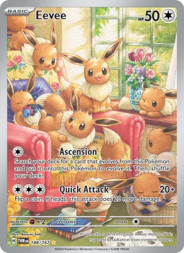Eevee 188 — Twilight Masquerade 188, Holofoil finish