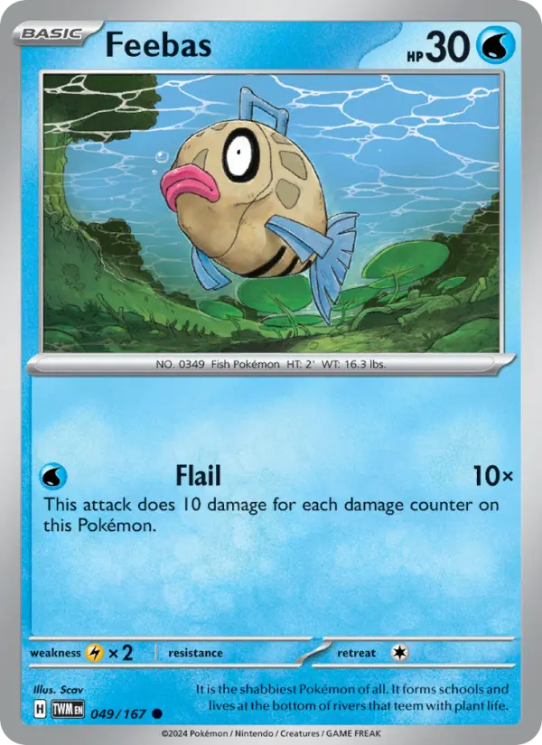 Feebas 49 card from Twilight Masquerade