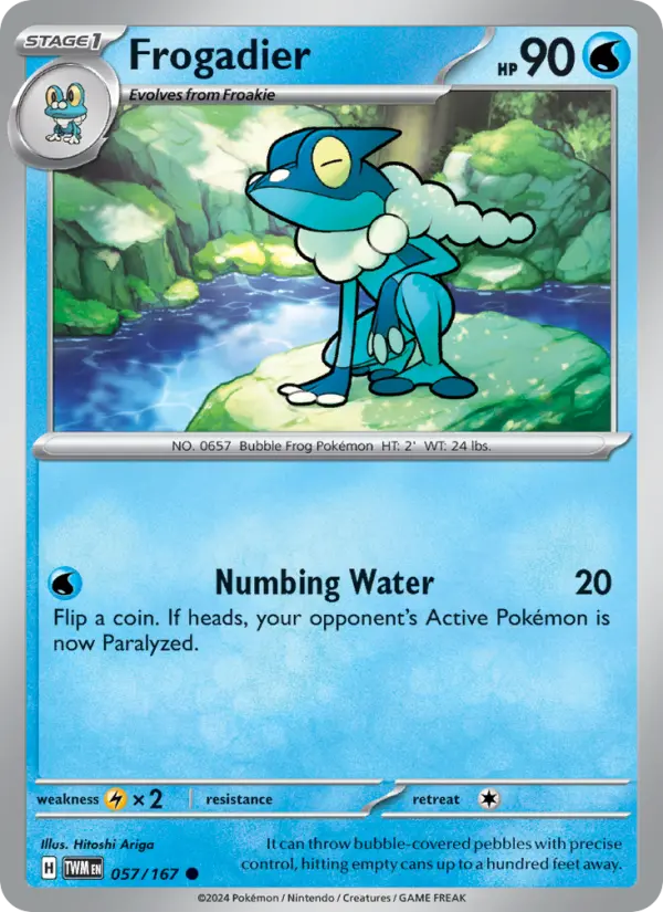 Frogadier 57 card from Twilight Masquerade