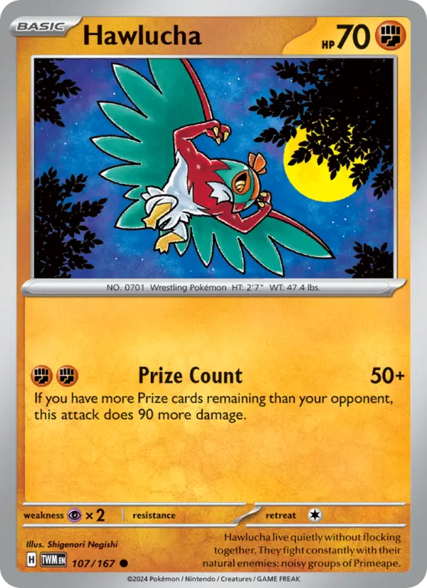 Hawlucha 107 — Twilight Masquerade 107, Normal finish