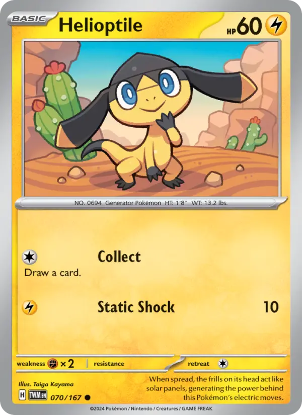 Helioptile 70 card from Twilight Masquerade