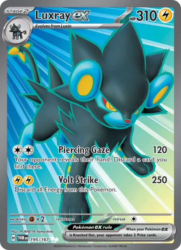 Luxray ex 195 — Twilight Masquerade 195, Holofoil finish