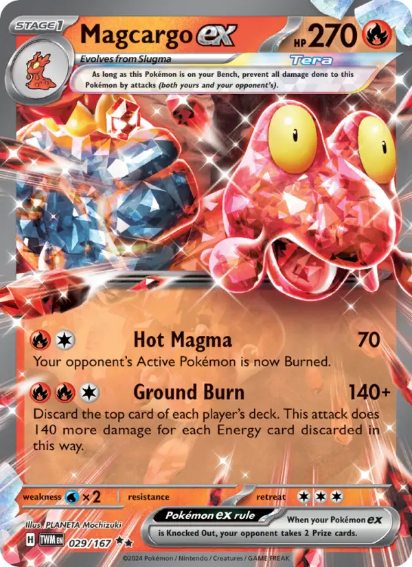 Magcargo ex 29 — Twilight Masquerade 29, Holofoil finish