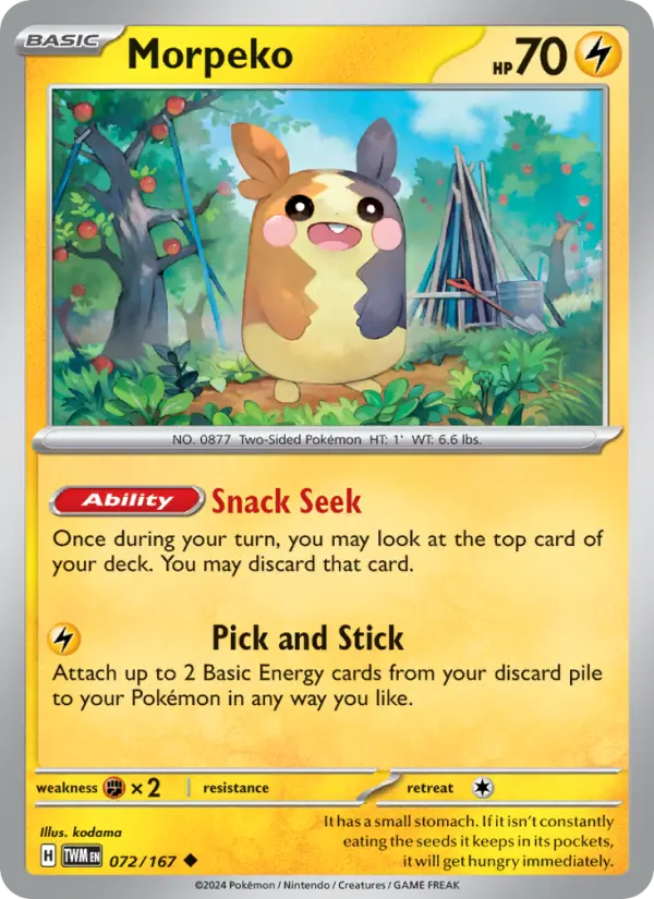 Morpeko 72 card from Twilight Masquerade