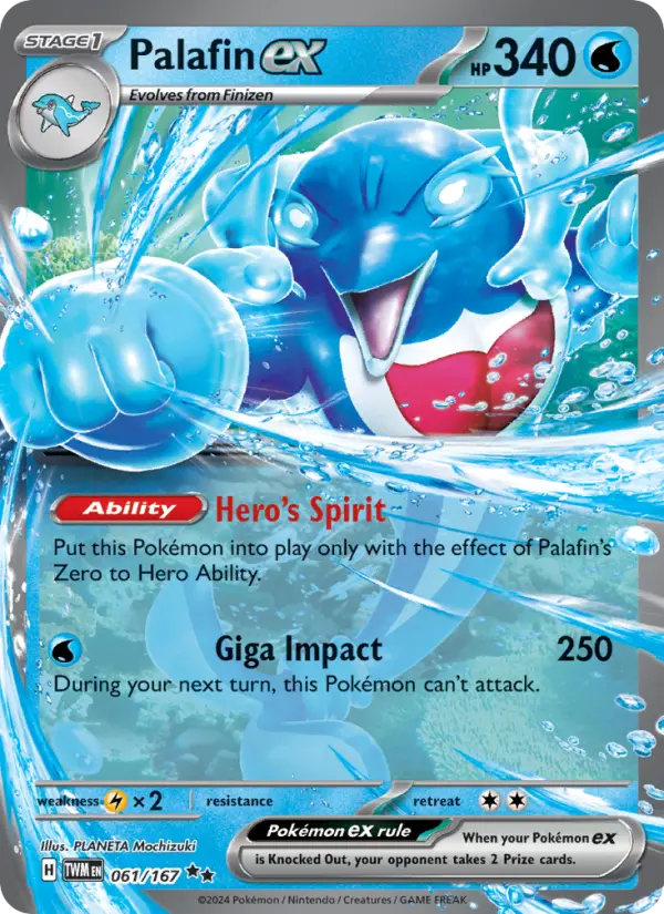 Palafin ex 61 card from Twilight Masquerade