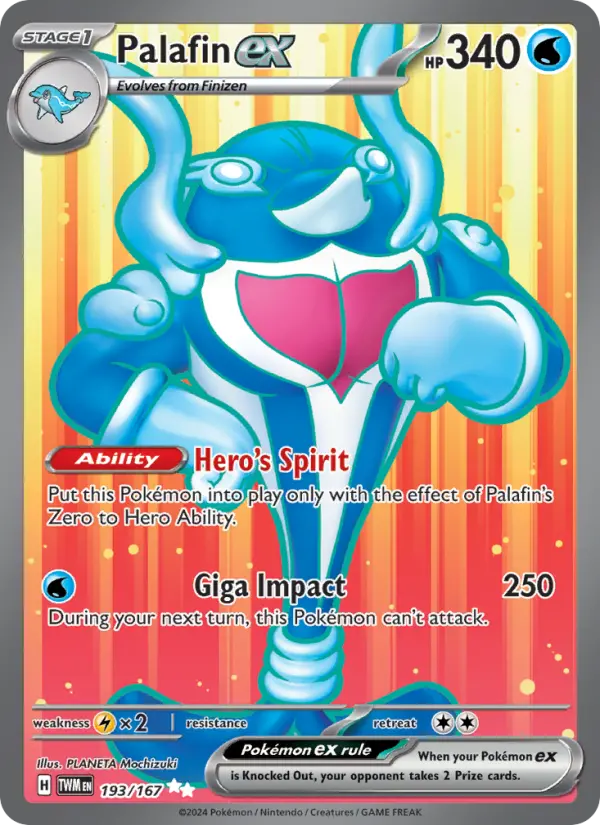 Palafin ex 193 card from Twilight Masquerade