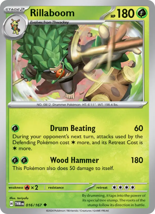 Rillaboom 16 card from Twilight Masquerade