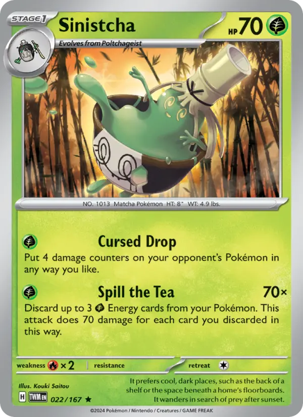 Sinistcha 22 card from Twilight Masquerade