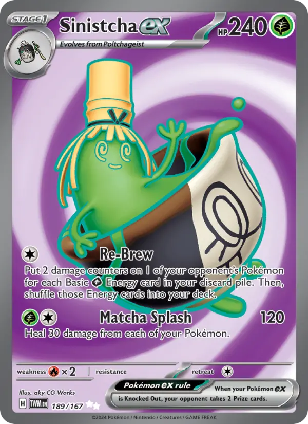 Sinistcha ex 189 card from Twilight Masquerade