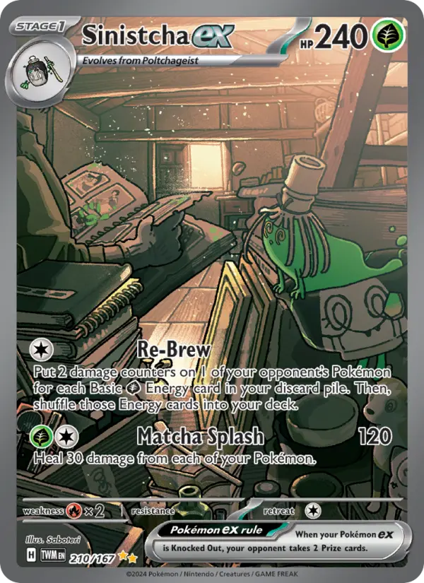 Sinistcha ex 210 card from Twilight Masquerade
