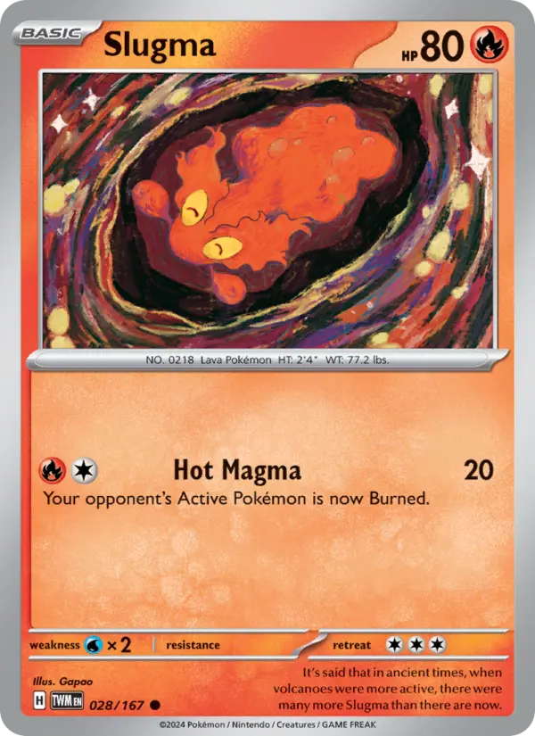 Slugma 28 card from Twilight Masquerade